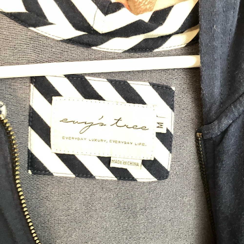 Evy's Tree Navy Blue Hooded Sweatshirt - Picture 2 of 4